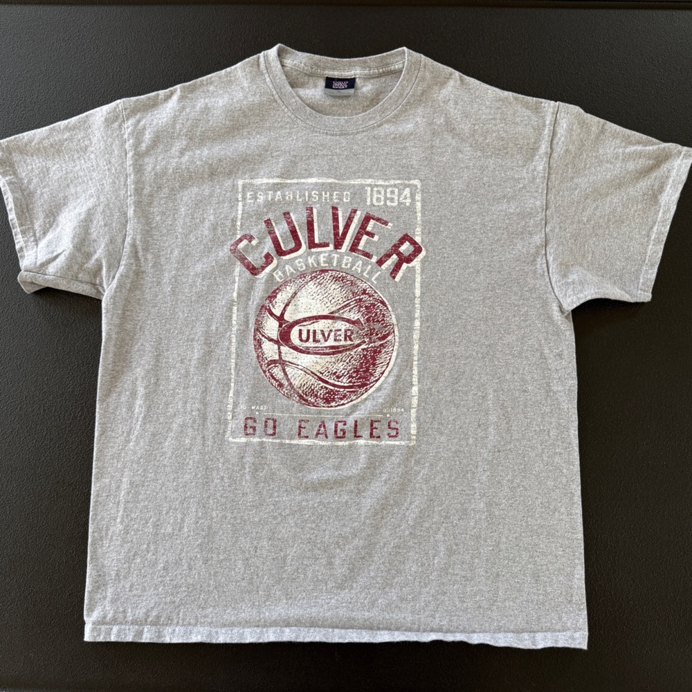 CULVER Military Academy Basketball T-Shirt Men’s Size XL Gray MV Sport